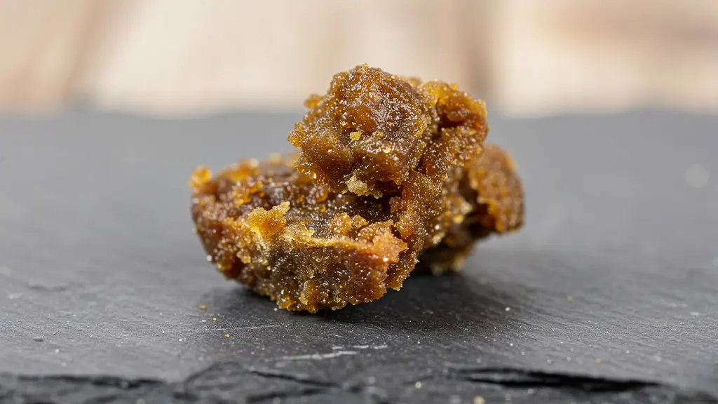 Résine de chanvre T10 texture visible sur surface ardoise naturelle